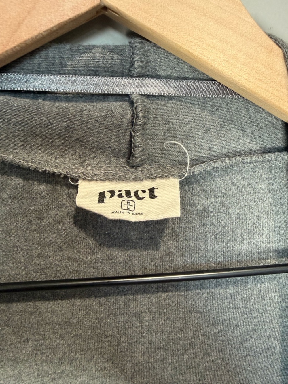 PACT airplane cardigan size m/l organic cotton size gray - Picture 5 of 8